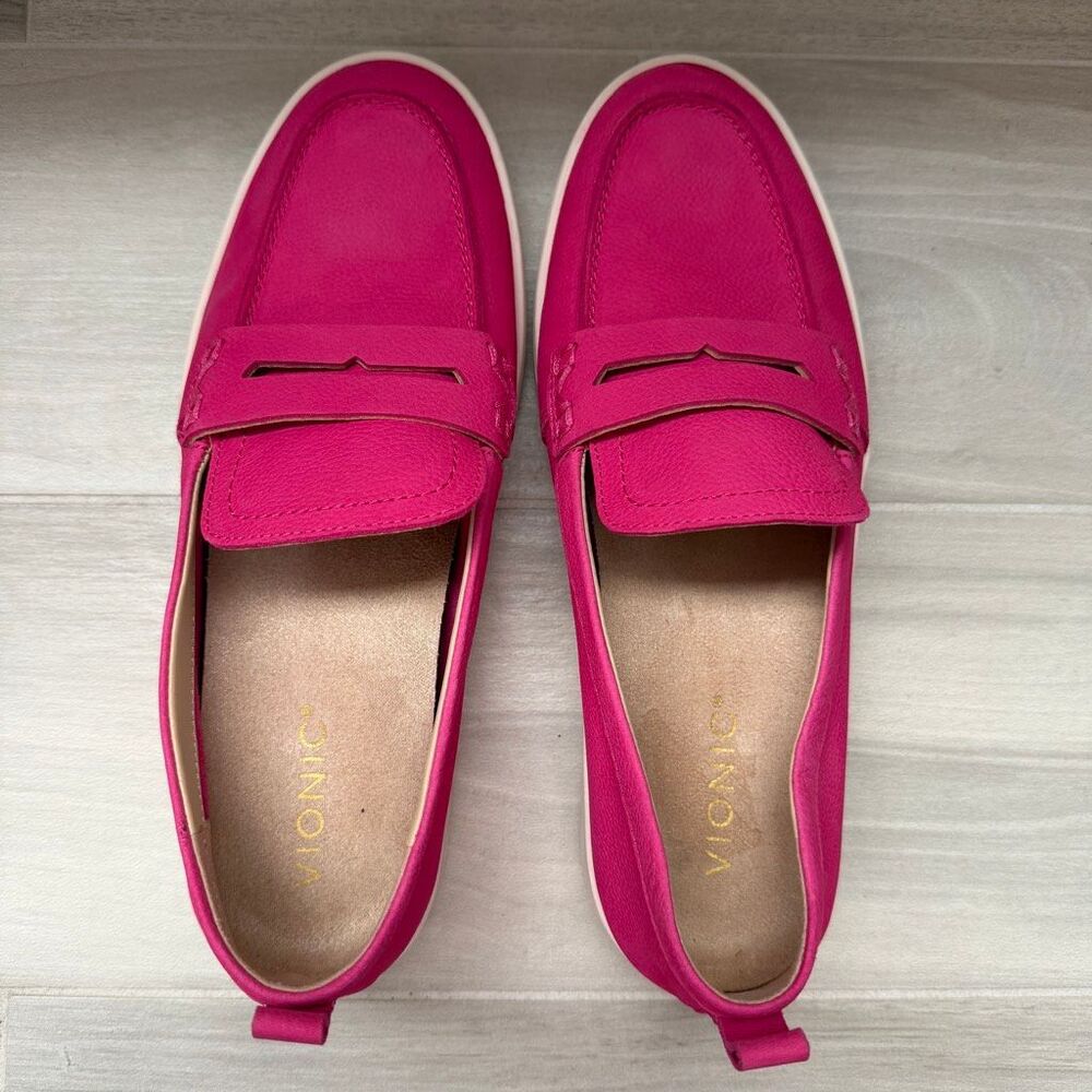 Vionic Uptown Loafers 9 Wide Rose Violet Suede - Picture 4 of 9
